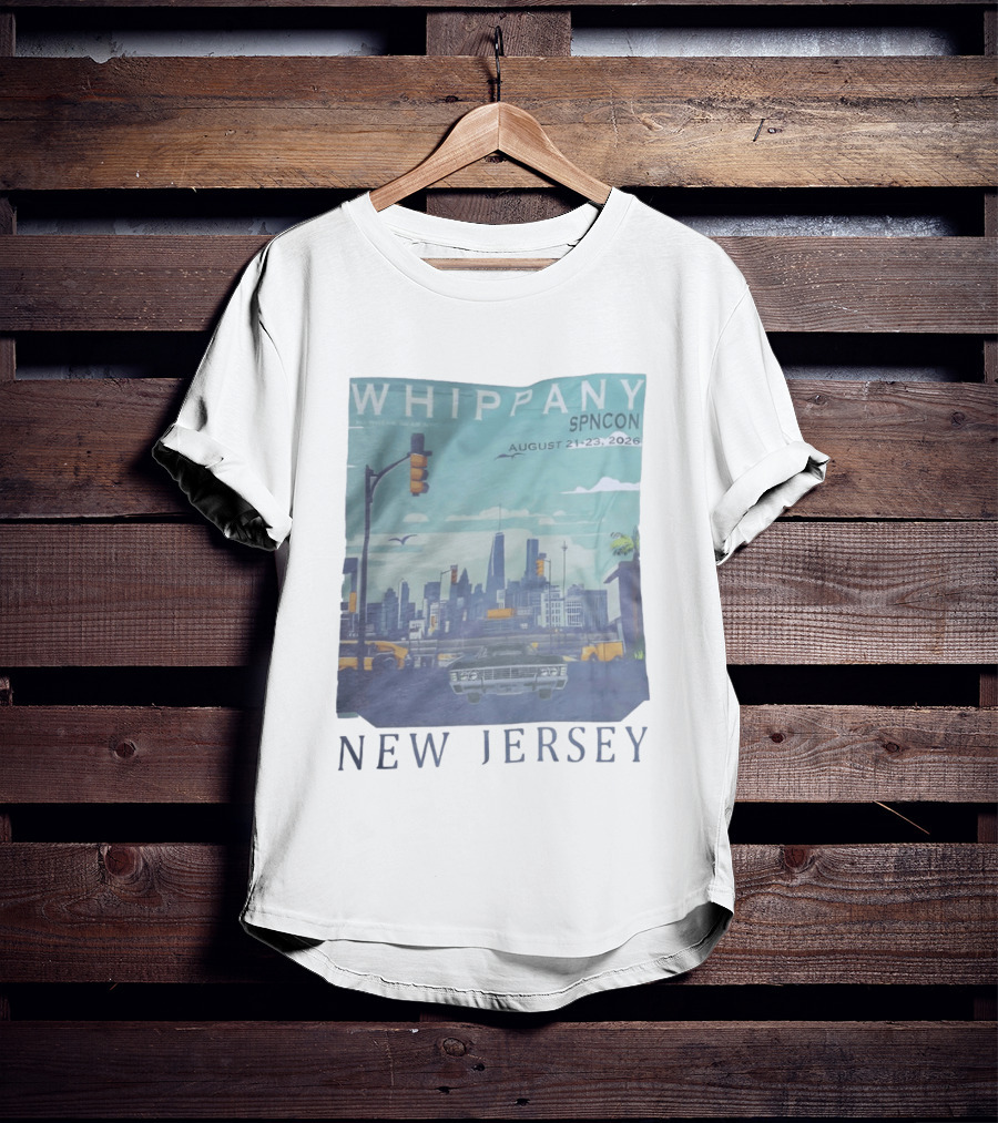 Whippany SPNCON August 21 23 2026 New Jersey Supernatural Convention Skyline Car Traffic Light T-Shirt