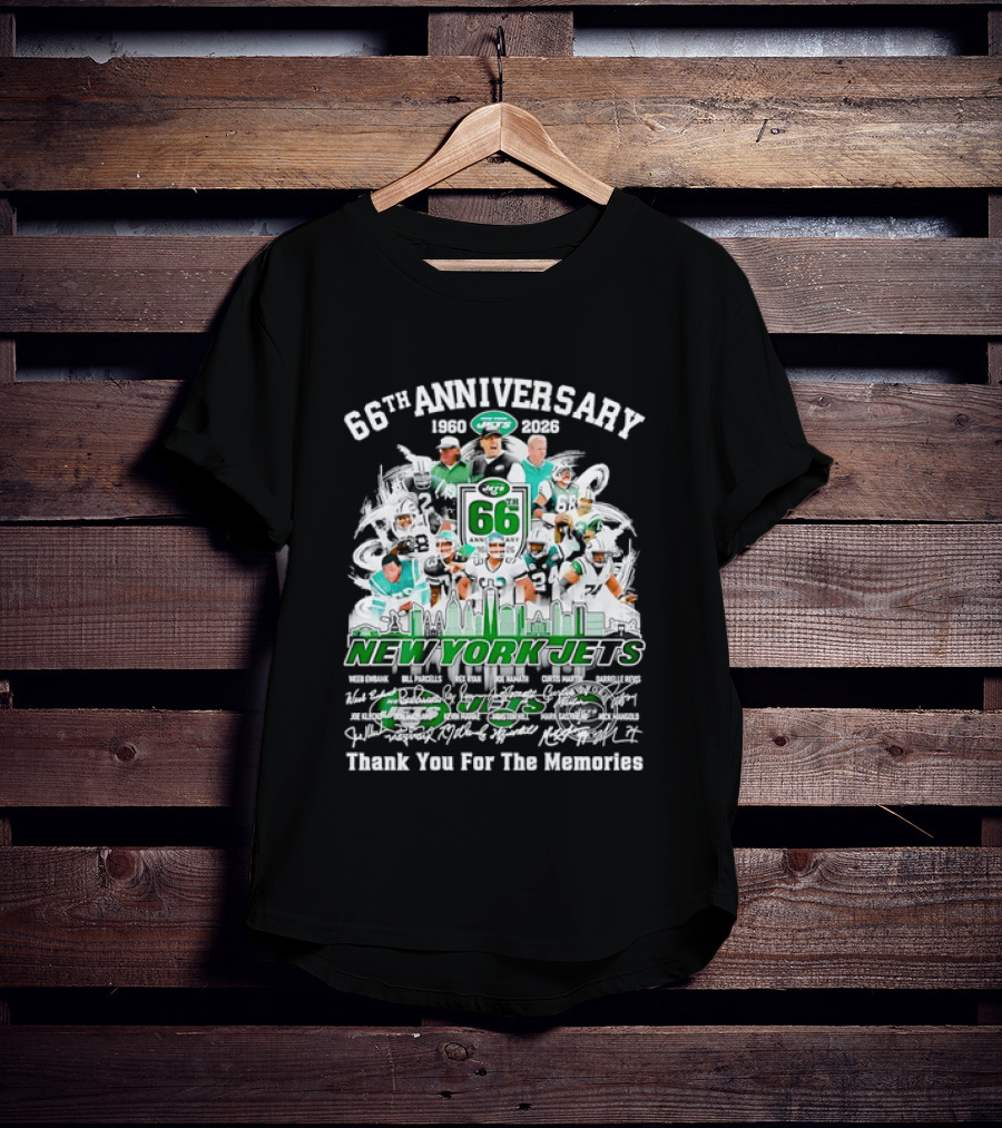 New York Jets 66th Anniversary 1960 2026 Thank You For The Memories T-Shirt