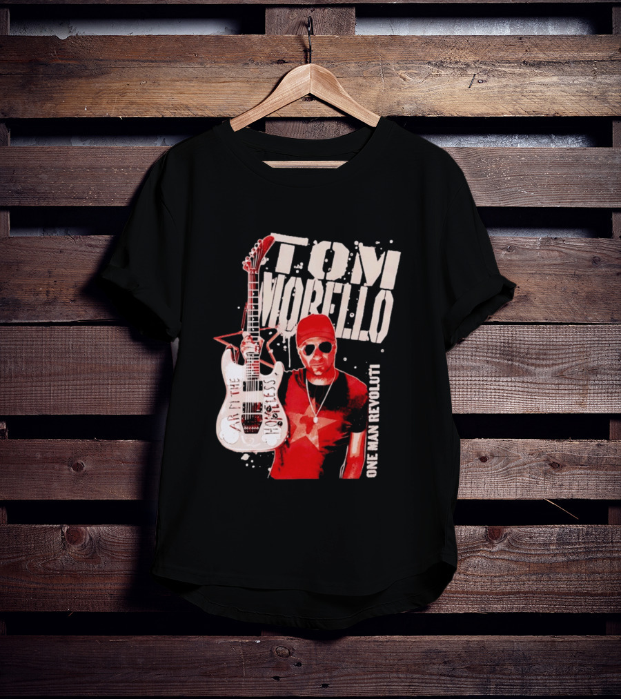 Tom Morello Arm The Homeless Guitar One Man Revolution Red Star T-Shirt