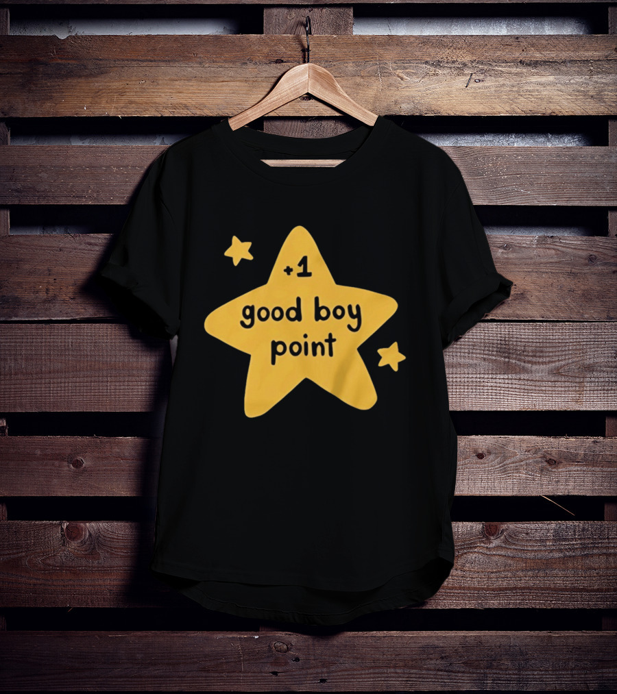 Plus 1 Good Boy Point Star Reward Positive Reinforcement Yellow Star T-Shirt