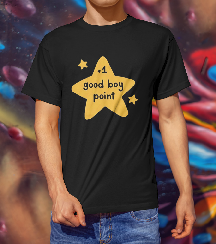 Plus 1 Good Boy Point Star Reward Positive Reinforcement Yellow Star T-Shirt