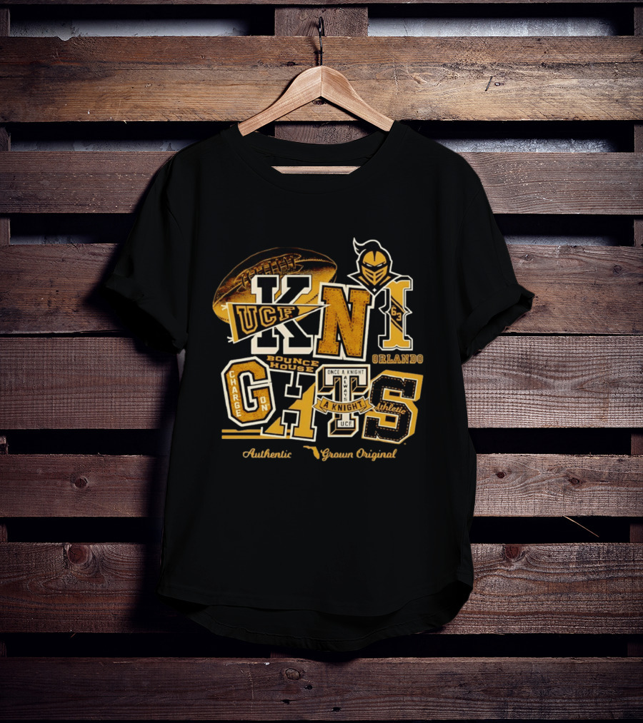 UCF Knights Charge On Bounce House Orlando Authentic Flo Grown Original Football Athletic T-Shirt