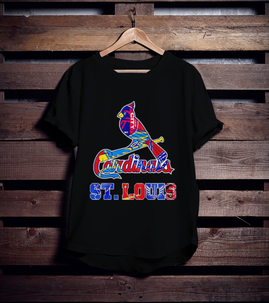 St Louis Cardinals City SC Soccer Baseball T-Shirt