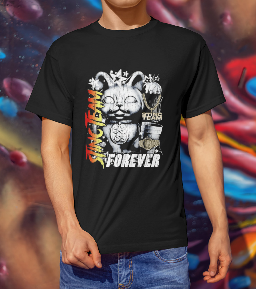 Stinc Team Forever Lucky Cat Bootleg Stinc Team Forever T-Shirt