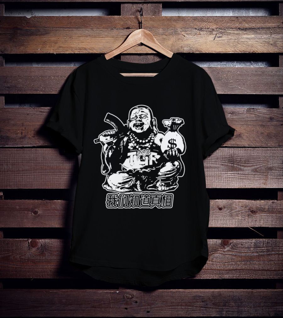 TGF Buddha With Money Bag And Rifle Streetwear T-Shirt