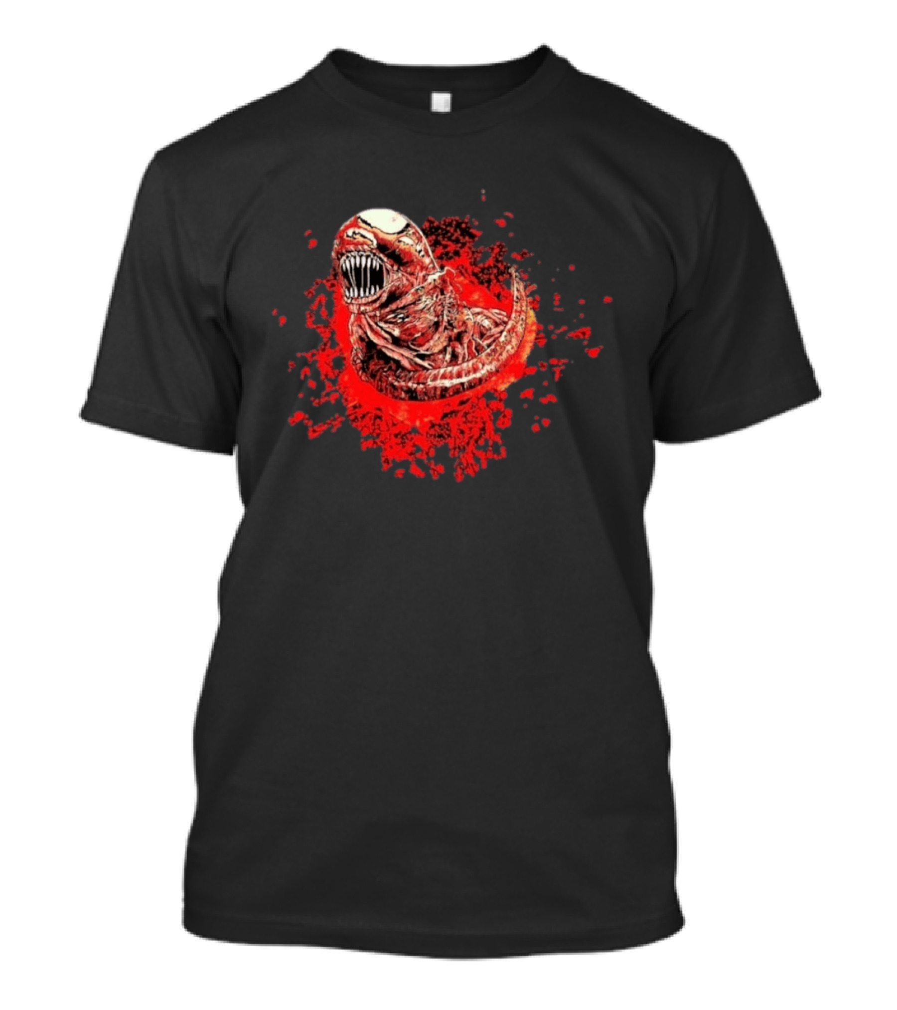 Aliens Chestburster Sci Fi Horror Blood Splatter Creature T-Shirt