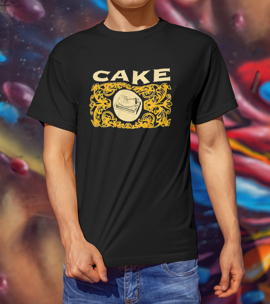 Cake Band Turntable Vintage Alternative Rock Music T-Shirt