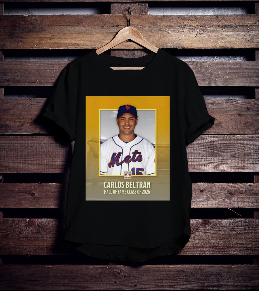 Carlos Beltrán Mets Hall Of Fame Class Of 2026 Induction T-Shirt