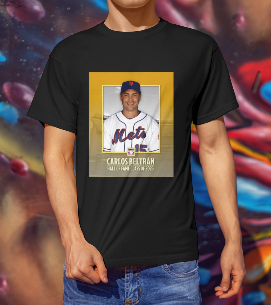 Carlos Beltrán Mets Hall Of Fame Class Of 2026 Induction T-Shirt