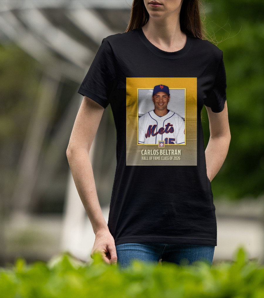 Carlos Beltrán Mets Hall Of Fame Class Of 2026 Induction T-Shirt