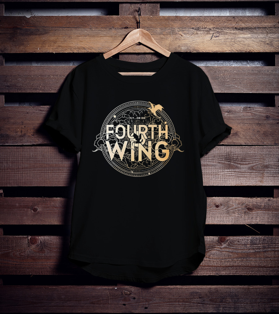 Fourth Wing Fly Or Die Rebecca Yarros Dragon Rider Book Inspired Fantasy T-Shirt