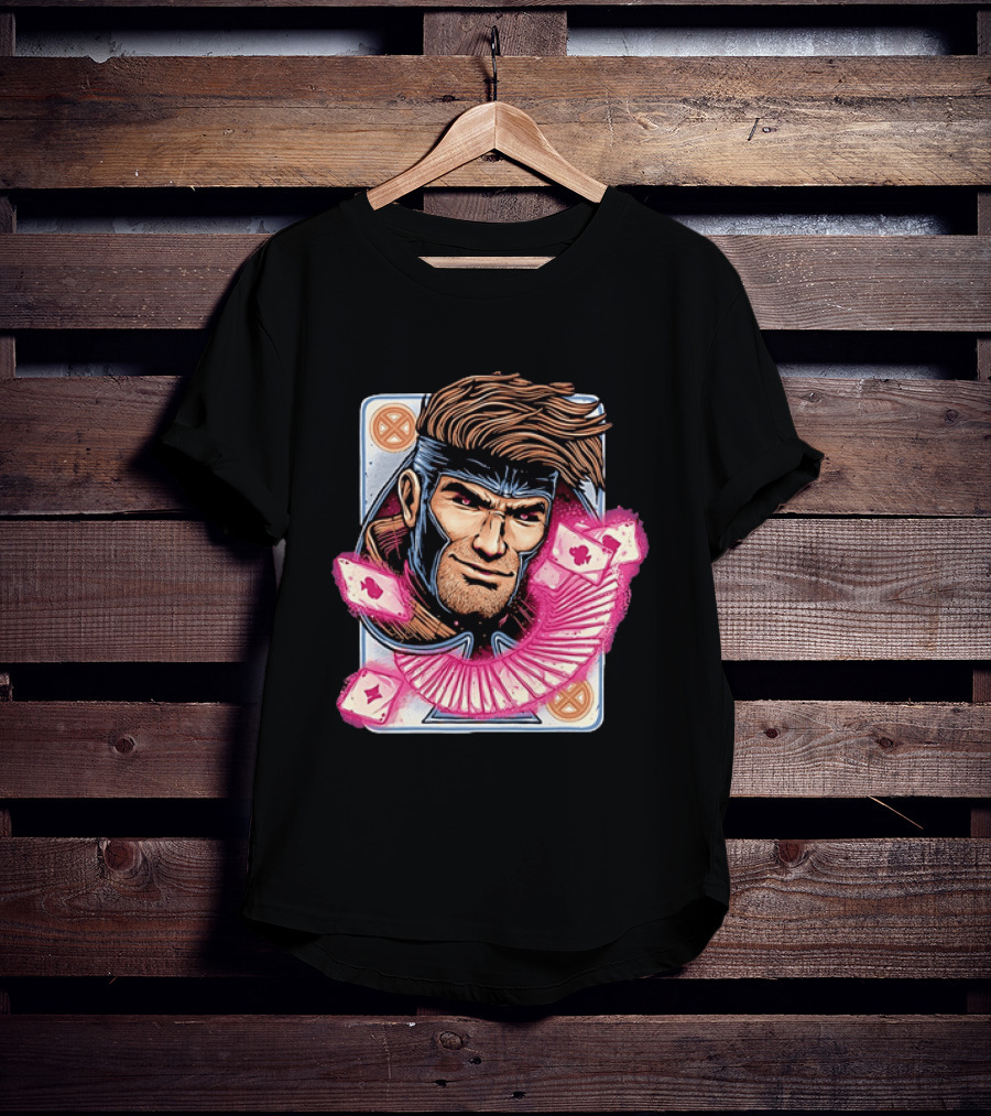 Marvel Gambit X Men Playing Card Super Hero T-Shirt