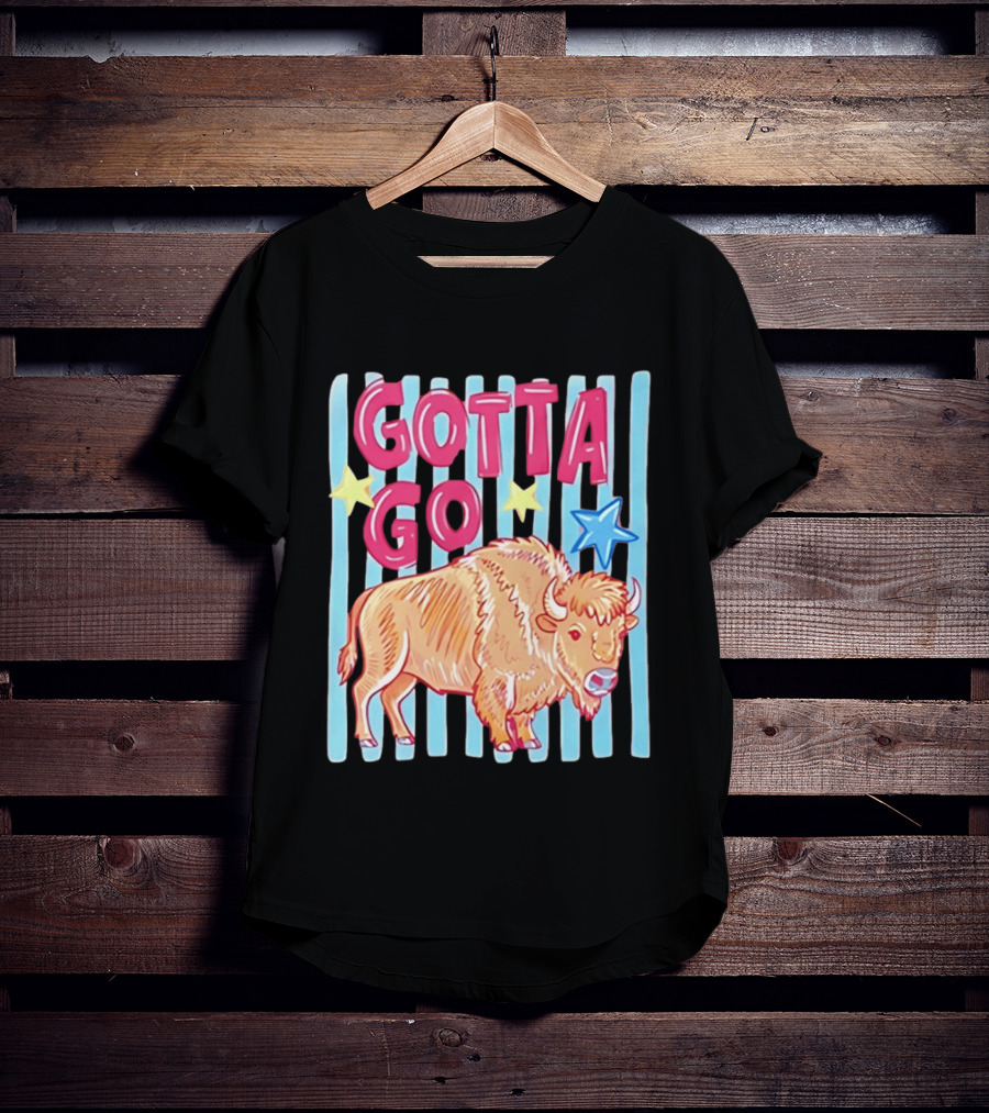 Gotta Go Buffalo Stars Stripes Wildlife Bison T-Shirt