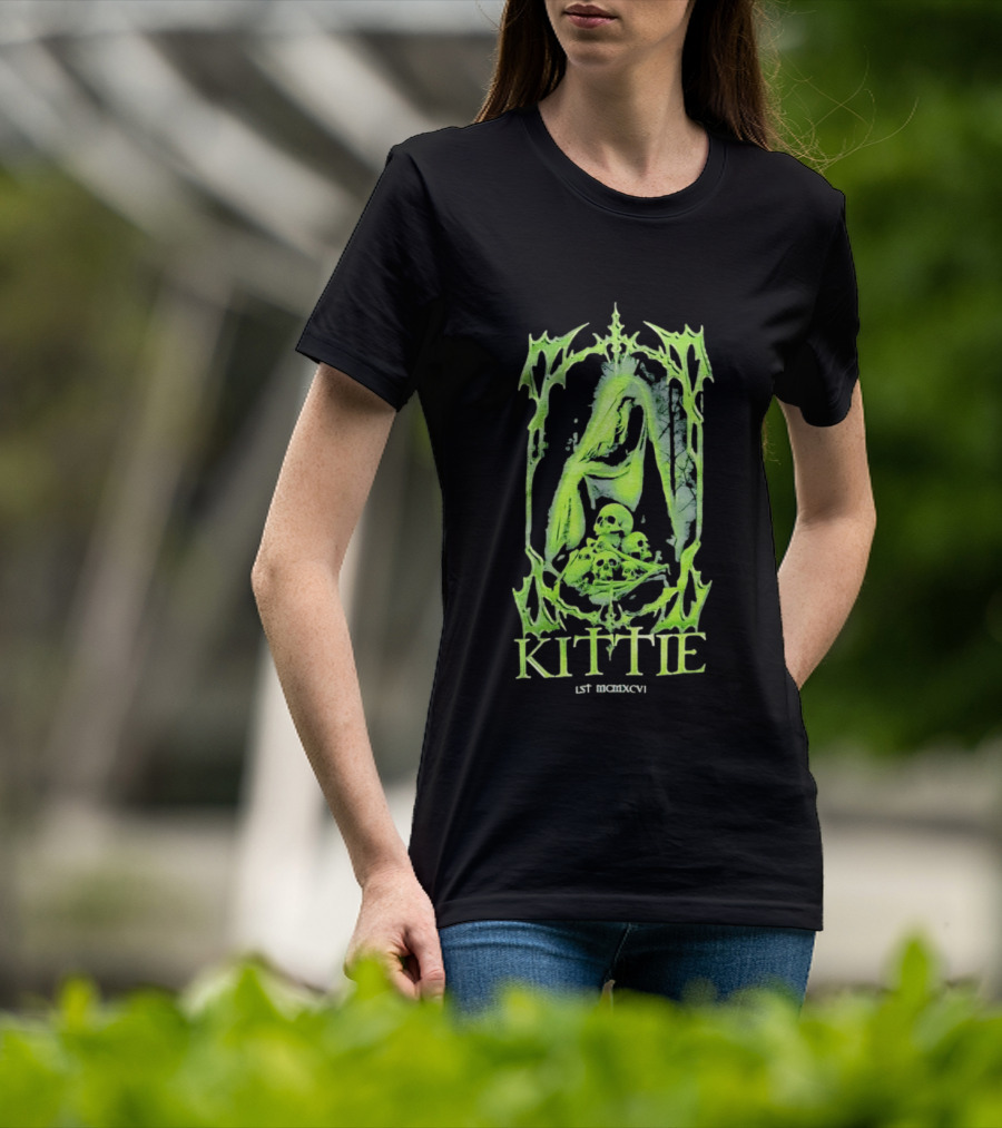 Kittie Est MCMXCVI Gothic Skull Reaper Band Nu Metal T-Shirt