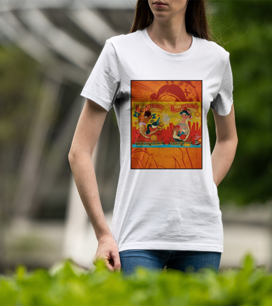 Billy Strings Greatest Show Of All Time Boxing Panels Playful Cartoon T-Shirt