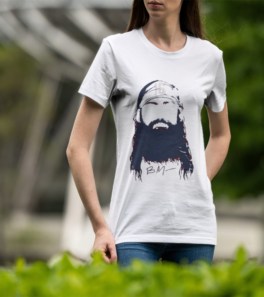 Brandon Marsh 16 Philadelphia Phillies Beard Silhouette BM Cap T-Shirt