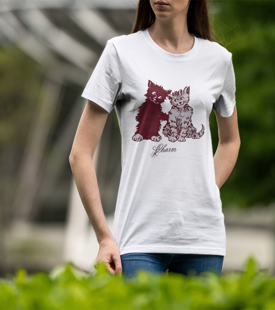 Charm Kittens Cats Hugging T-Shirt
