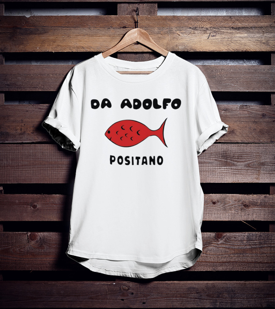 Da Adolfo Positano Red Fish Iconic Italy Amalfi Coast T-Shirt