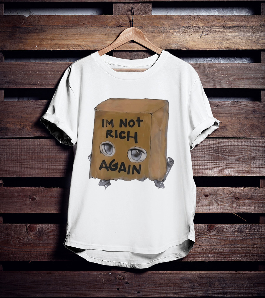 I'm Not Rich Again Paper Bag Anime Eyes T-Shirt