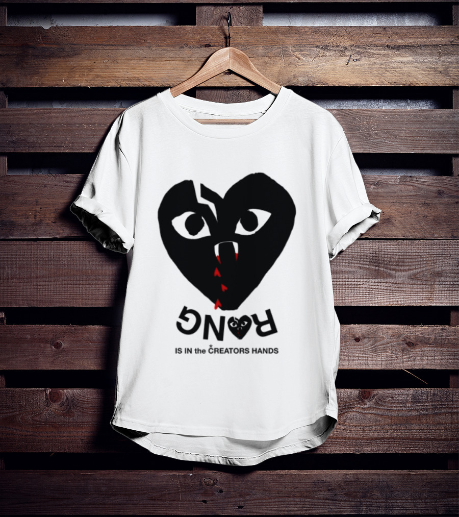 Revenge Store Rvg White Heart Eyes Fangs Red Drip T-Shirt