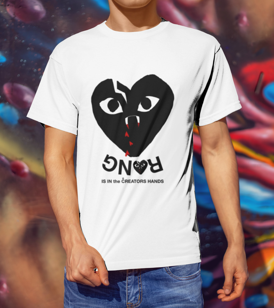 Revenge Store Rvg White Heart Eyes Fangs Red Drip T-Shirt