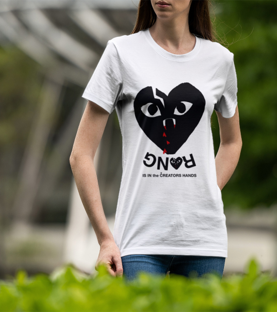 Revenge Store Rvg White Heart Eyes Fangs Red Drip T-Shirt