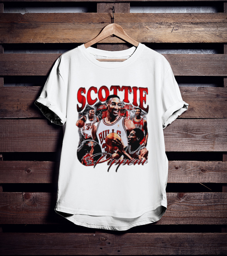 Scottie Pippen Chicago Bulls Basketball Legend 33 T-Shirt
