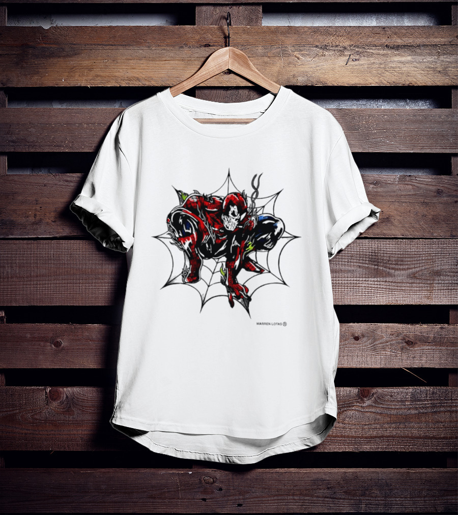 Spider Man Marvel Comics Warren Lotas Skull Web T-Shirt