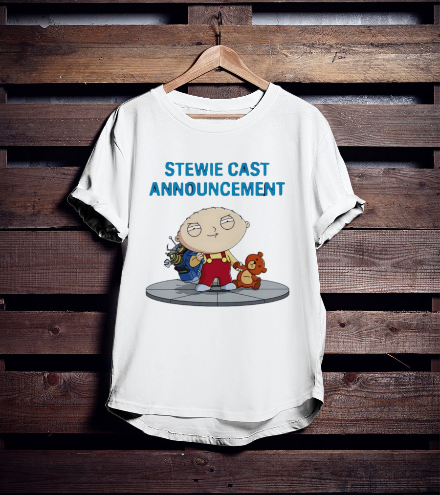 Stewie Griffin Family Guy Cast Announcement T-Shirt