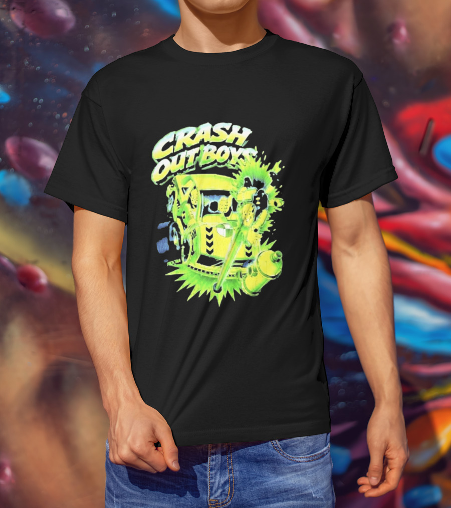 Adrien Broner Crash Out Boys Reven Brand Explosive Cartoon Car Scene T-Shirt