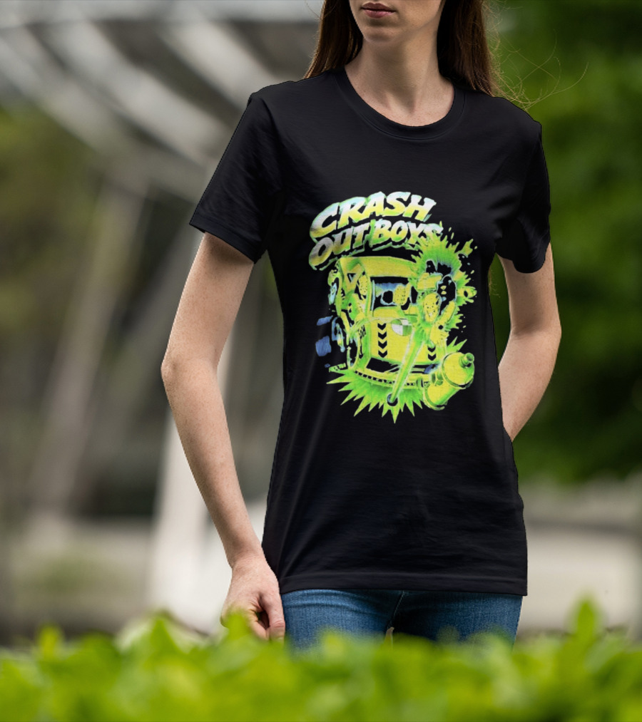 Adrien Broner Crash Out Boys Reven Brand Explosive Cartoon Car Scene T-Shirt