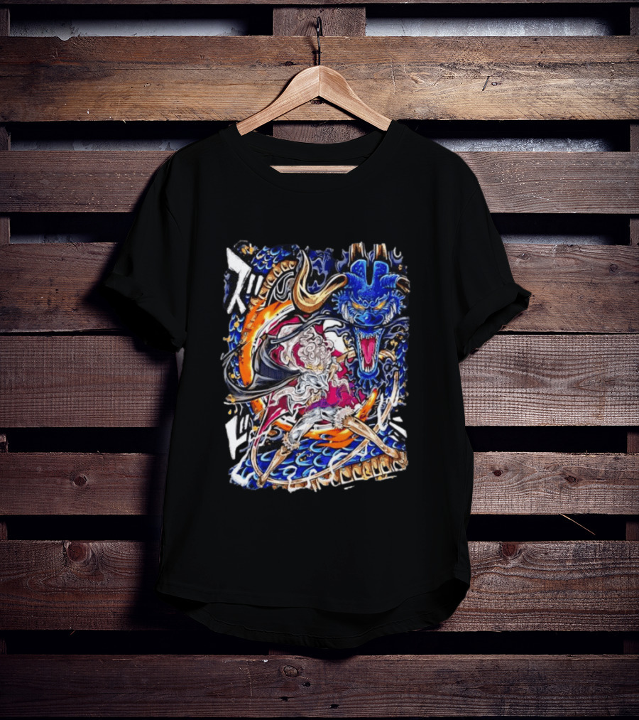 Monkey D Luffy Gear 5 Vs Kaido Epic One Piece Anime Manga Battle Scene T-Shirt
