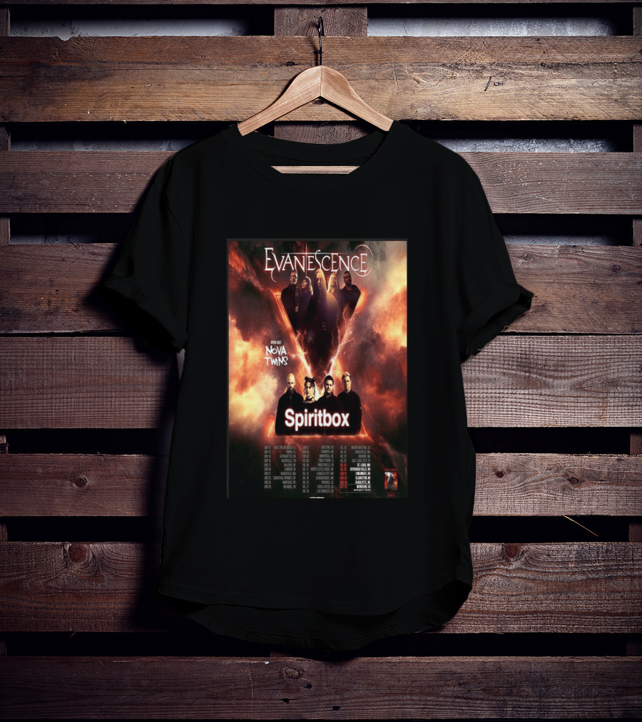 Evanescence US Tour 2026 Featuring Nova Twins And Spiritbox T-Shirt