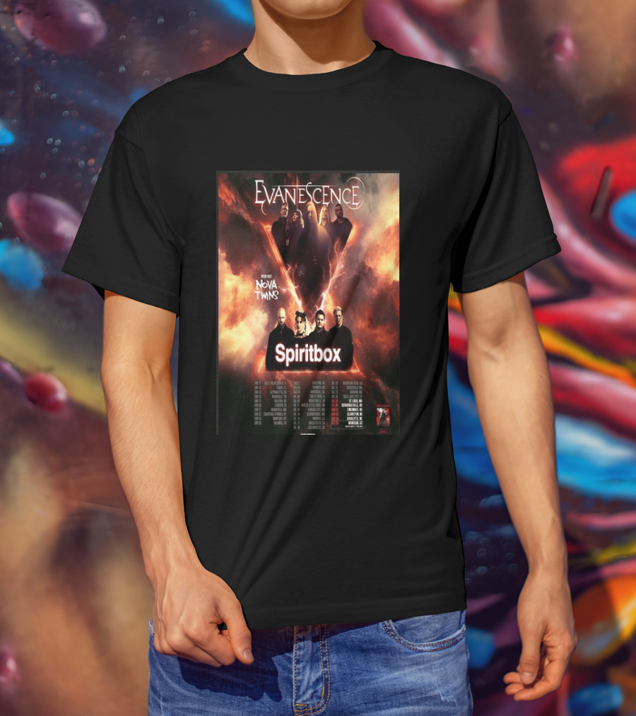Evanescence US Tour 2026 Featuring Nova Twins And Spiritbox T-Shirt