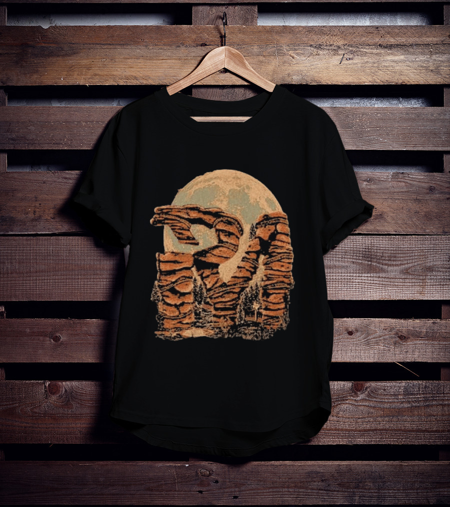 Parker Mccollum Red Rocks 2026 Moonlit Canyon Scenery T-Shirt