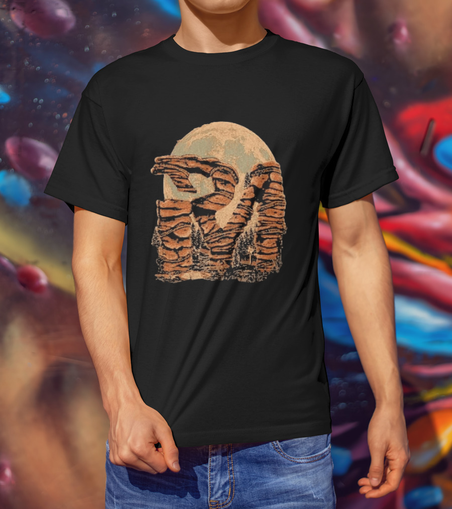 Parker Mccollum Red Rocks 2026 Moonlit Canyon Scenery T-Shirt