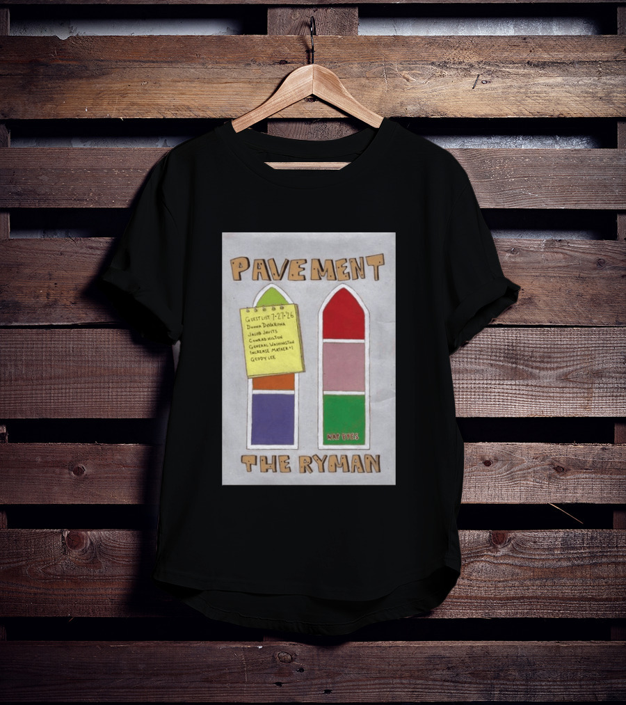 Pavement The Ryman July 27 2026 Guest List Donna Jacob John Spiral T-Shirt