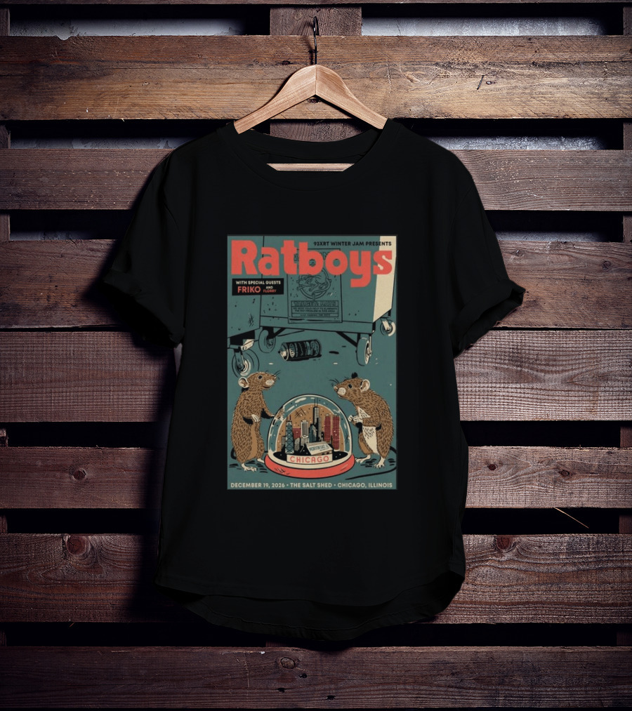 93XRT Winter Jam Presents Ratboys With Guests Friko And Floopy December 19 2026 The Salt Shed Chicago Illinois T-Shirt