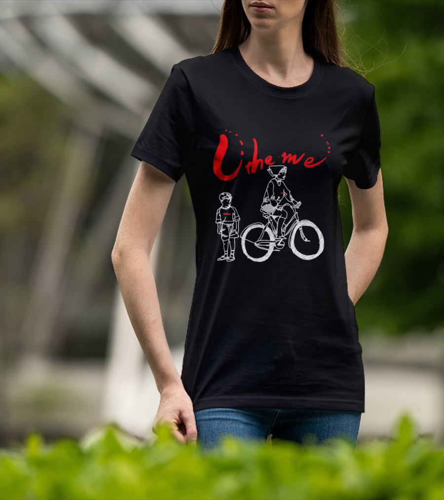 Utheme Rider And Standing Boy Cycling Sport Scene T-Shirt