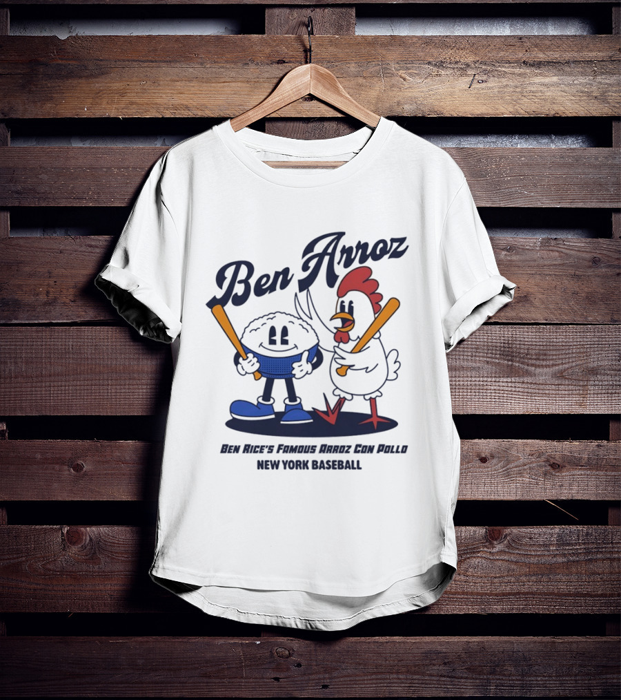 Ben Arroz Ben Rice's Famous Arroz Con Pollo New York Baseball T-Shirt
