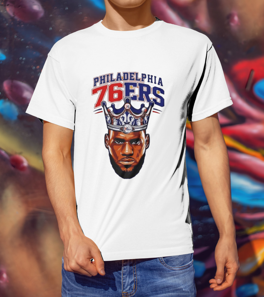 Philadelphia 76ers King Lebron 76 Crown T-Shirt