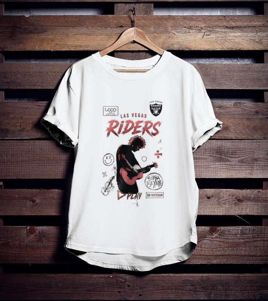 Las Vegas Riders Ed Sheeran Raiders Collage T-Shirt