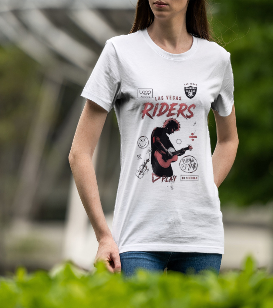 Las Vegas Riders Ed Sheeran Raiders Collage T-Shirt