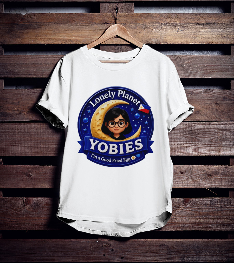 Lonely Planet Yobies I'm A Good Fried Egg Moon And Stars T-Shirt