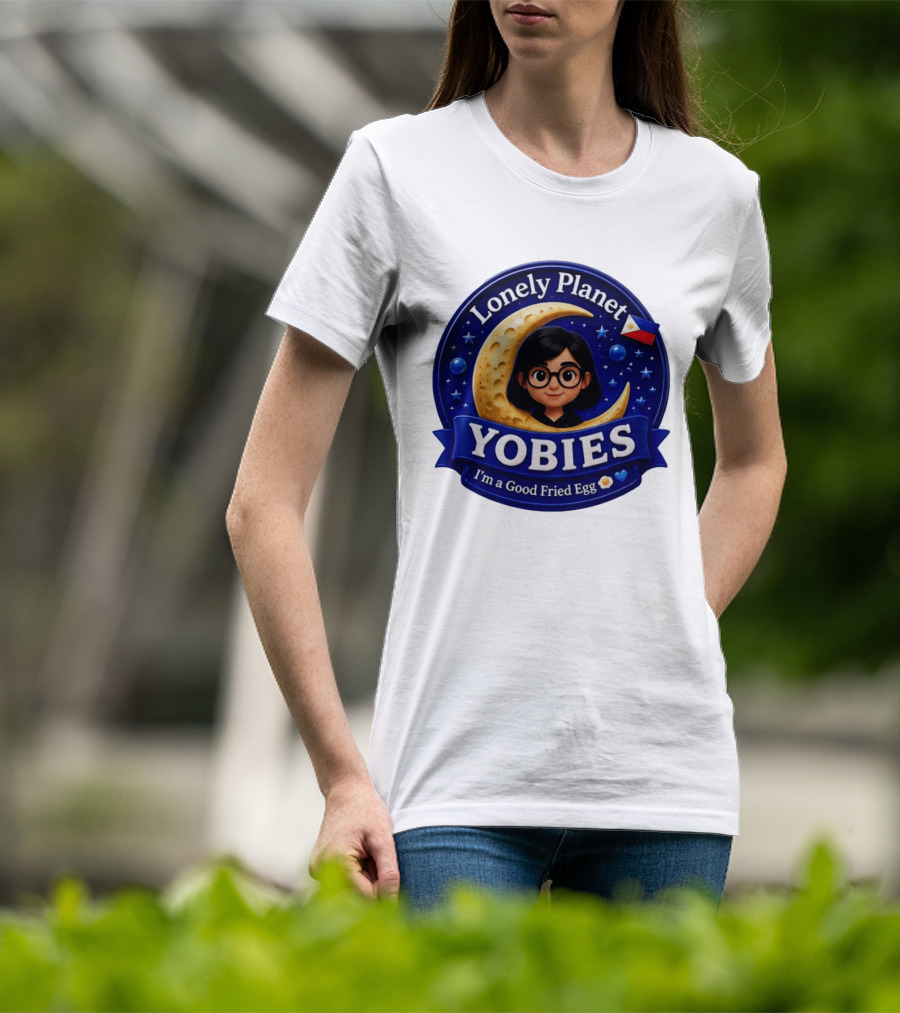 Lonely Planet Yobies I'm A Good Fried Egg Moon And Stars T-Shirt
