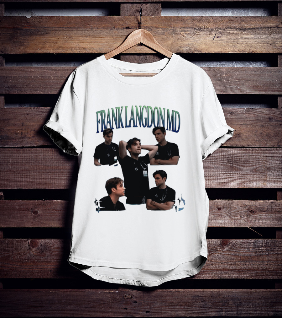 FRANK LANGDON MD Doctor Medical TV Show Character Stethoscope And ID T-Shirt