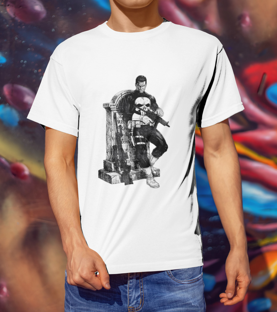 Frank Castle Gravestone Rest Of Loved Ones Marvel Comics The Punisher T-Shirt