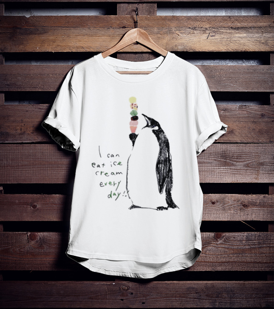 Penguin Eating Ice Cream I Can Eat Ice Cream Every Day T-Shirt