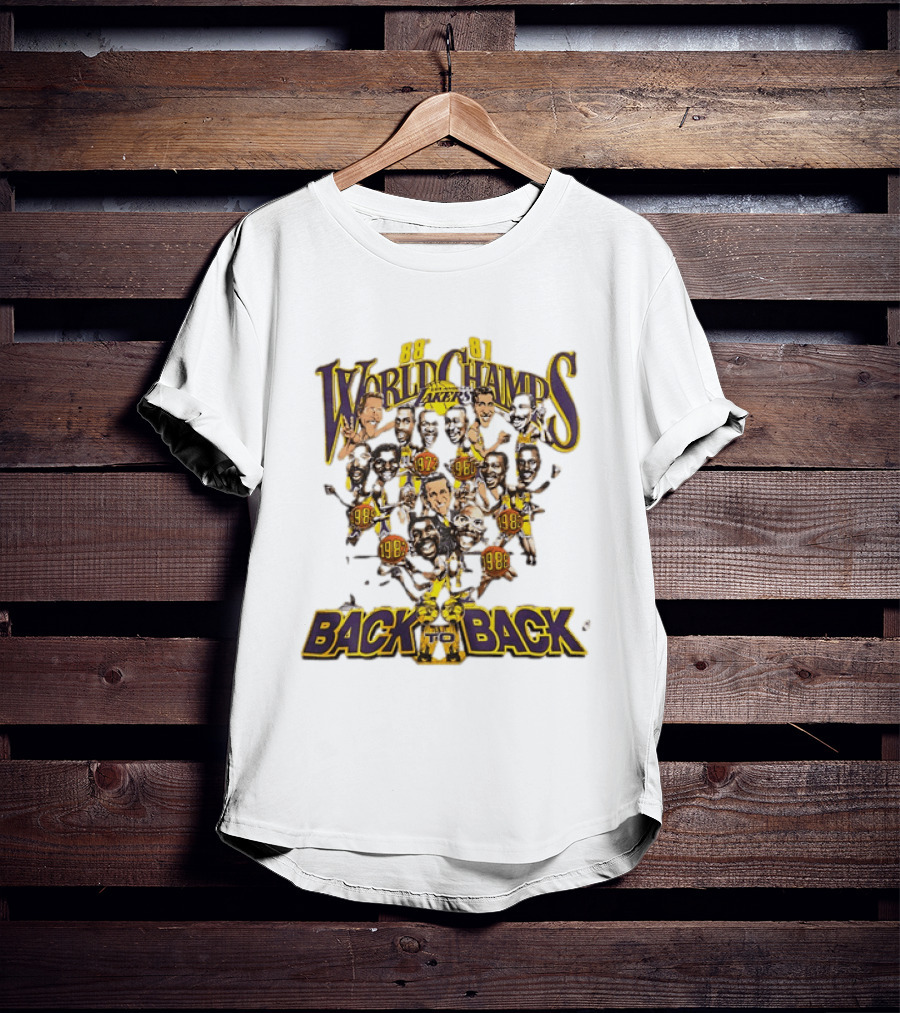 88 89 Lakers World Champs Back To Back T-Shirt