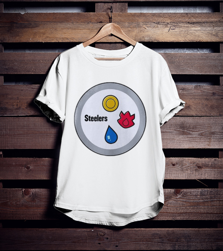 Pittsburgh Steelers Pokemon 30th Anniversary Steelers Water Fire Psychic T-Shirt